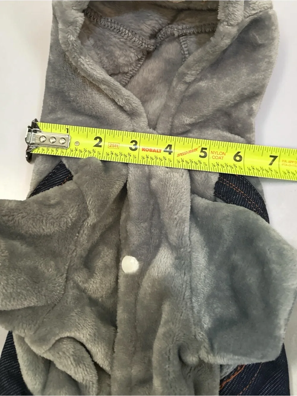 Unifull Gray Bear Plush Hooded Dog Jumpsuit Size L